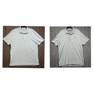 Travis Mathew Gray Chest Pocket Logo SS Golf Polo Shirt Mens‎ Size XL Lot Of 2